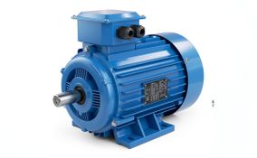 Blauwe elektromotor